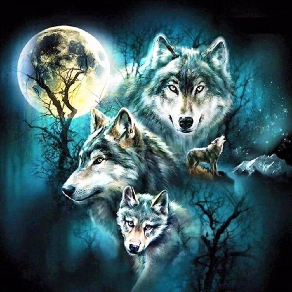 Loup des Nuits Diamond Painting Kit