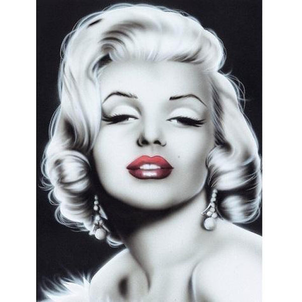 Marilyn Monroe en noir et blanc Diamond painting Happy Diamond